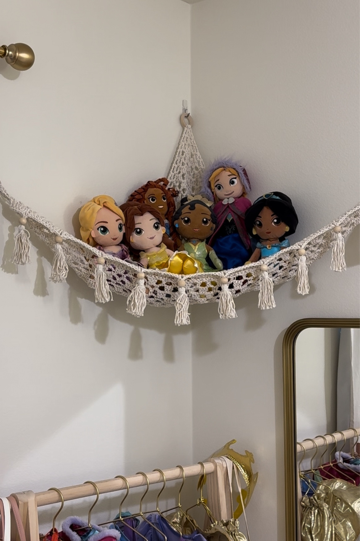 Stuffed animal hammock for toddler’s room 👑🩷 

#LTKKids #LTKHome #LTKBaby