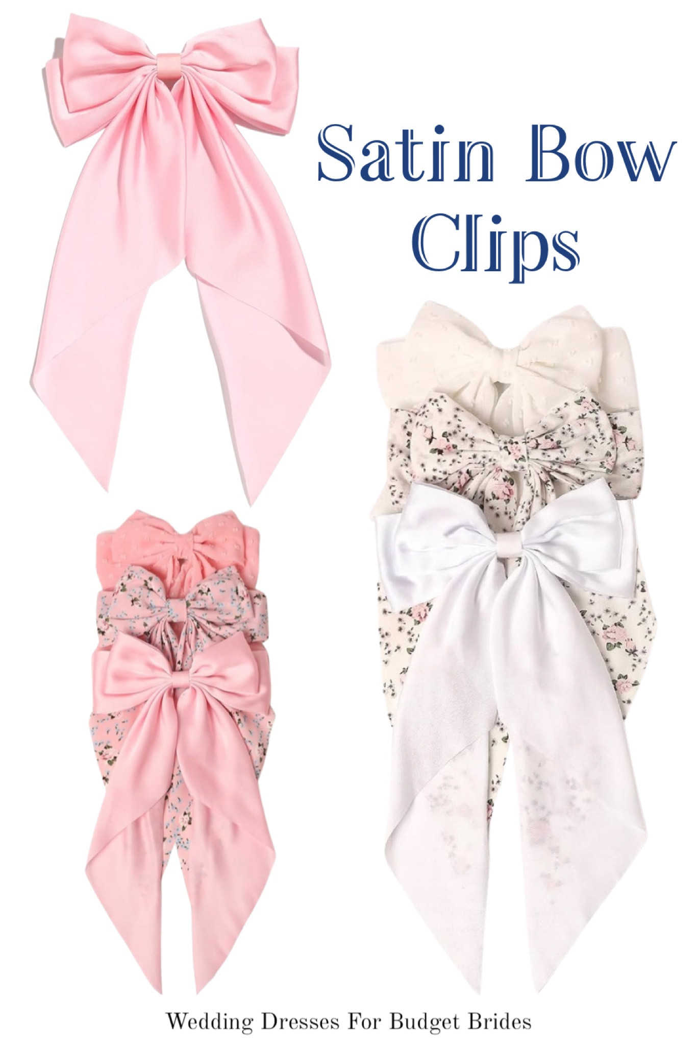Satin hair bows on Amazon for women. Other colors too!

Bride to be accessories. Pink bows. White bows. Gifts for her. Amazon wedding. Bride. 

#LTKfindsunder50 #LTKwedding #LTKstyletip