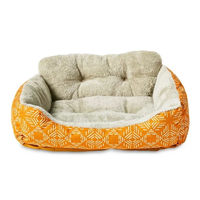 Vibrant Life Small Lounger Dog Bed, Yellow | Walmart (US)