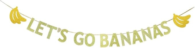JENSENLIN Lets GO Bananas Letter Banner, Twotti Frutti Decorations, Banana Theme Birthday Banner ... | Amazon (US)