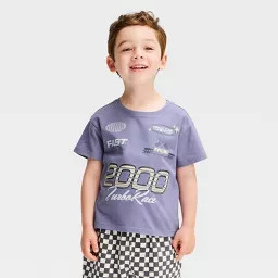 Grayson Threads Mini Toddler Boys' Turbo Race Short Sleeve T-Shirt - Blue 5T | Target