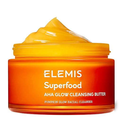 ELEMIS Superfood AHA Glow Cleansing Butter, Daily Facial Cleanser/Mask Removes Makeup, Cleanses &... | Amazon (US)