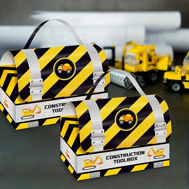 6pcs/set, Construction Theme Candy Box Gift Bag, Excavator Tool Box Loot Bags For Boy Birthday Pa... | Temu Affiliate Program