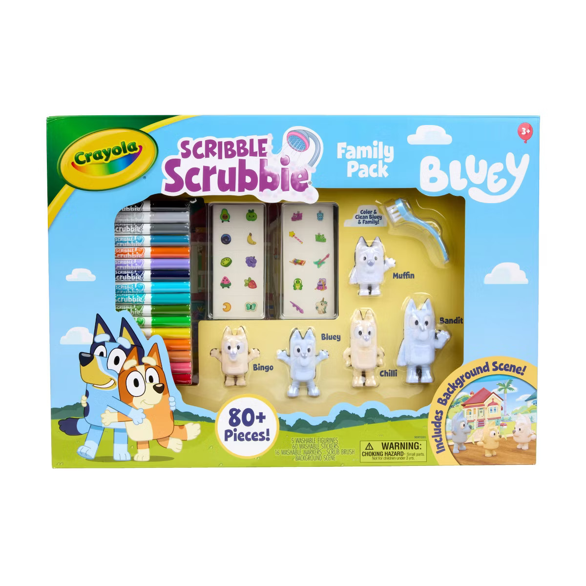 Crayola Scribble Scrubbie 80pc Bluey Family Pack Gift | Target