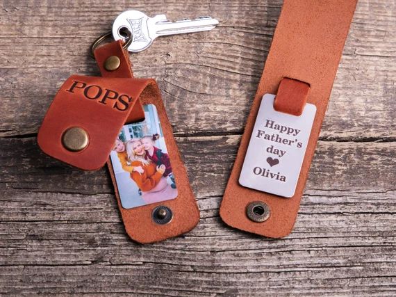 Christmas gifts for grandpa, Leather picture keychain with handwriting, photo gift for grandparen... | Etsy (US)