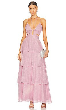 Line & Dot Sophie Maxi Dress in Blush from Revolve.com | Revolve Clothing (Global)