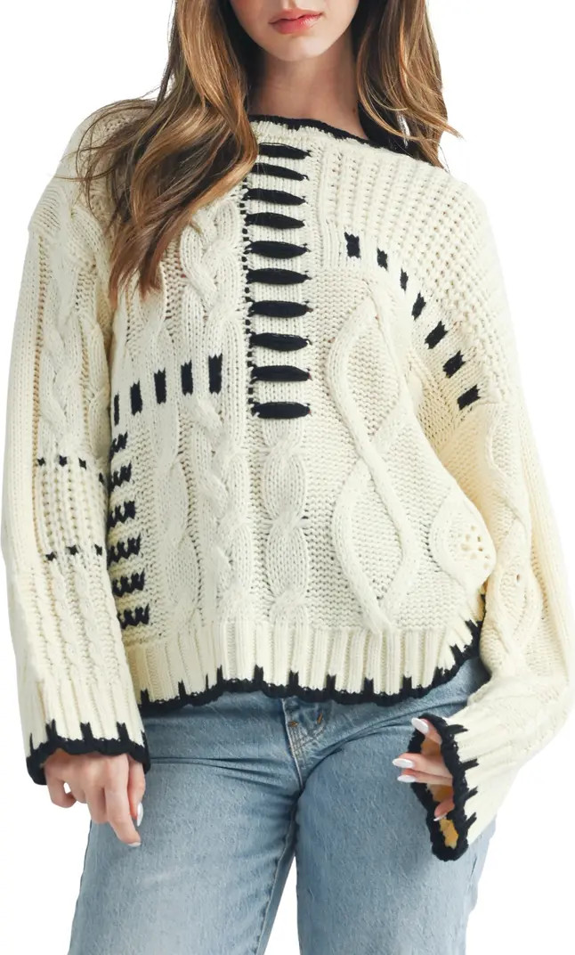 All in Favor Mixed Stitch Sweater | Nordstrom | Nordstrom