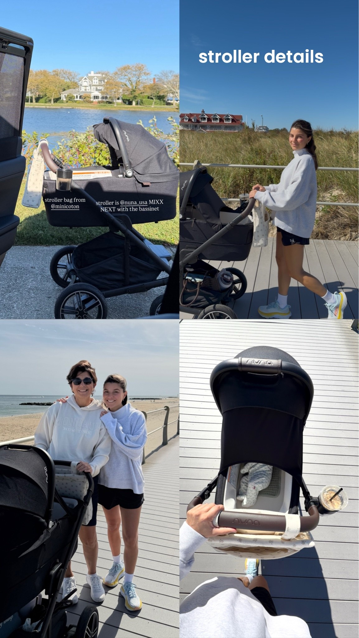 [10/12/26] stroller is the MIXX™ Next & PIPA™ Aire RX (biscotti) paired with the Nuna MIXX series Bassinet (chocolate/caviar) and the Demi cup holder attachment. Stroller bag is from MiniCoton, unfortunately not linkable! Linking some other cute ones I’ve found that are 100% cotton!