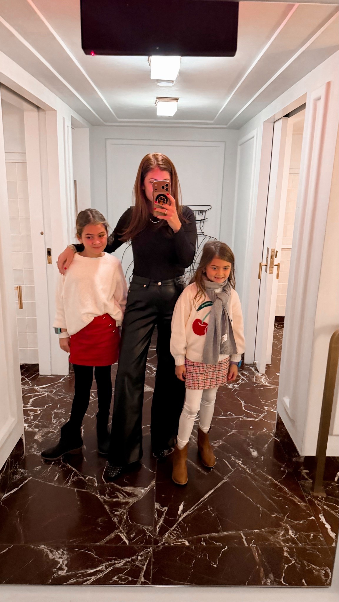 What we wore yesterday to dinner at Le Rock in NYC and the to see the Rockettes! 

Obsessed with these full leather pants from target! Wearing a size 6, and they kept me so warm! Harper and Stella got their books from Old Navy!

#LTKSeasonal #LTKOver40 #LTKHoliday
