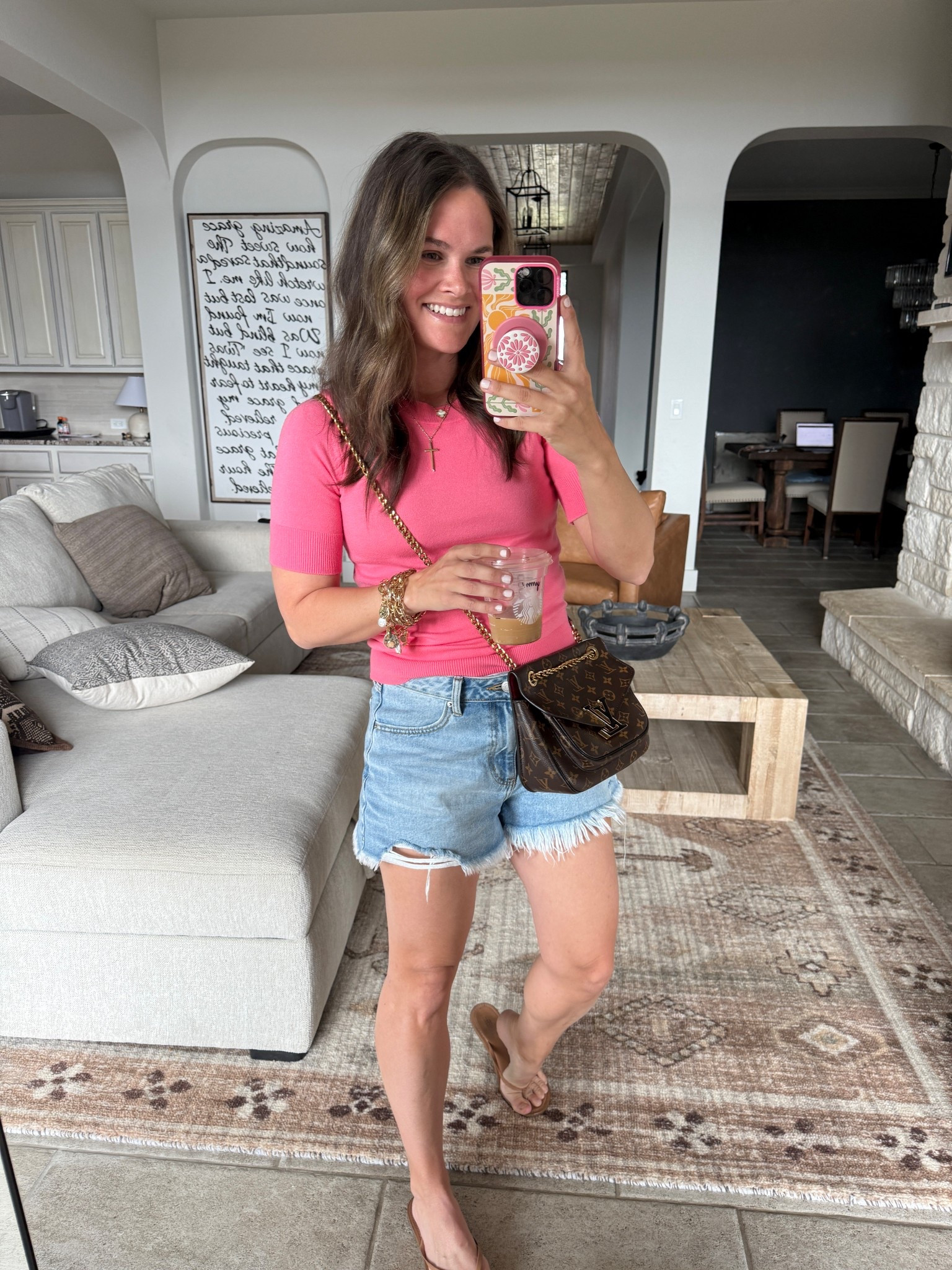 #walmartpartner @walmartstyle #walmartstyle partnering with Walmart to share these staples I grab over and over for spring! The nicest sweater teee I have in multiple colors, to to bracelet stack and sandals! All super affordable and quality are amazing 

#LTKSaleAlert #LTKootd #LTKgrwm