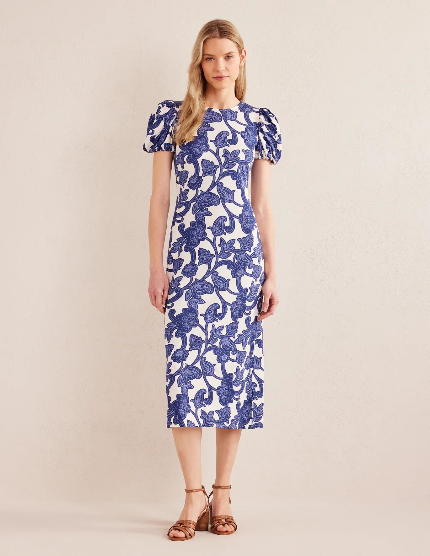 Puff Sleeve Straight Dress | Boden (US)