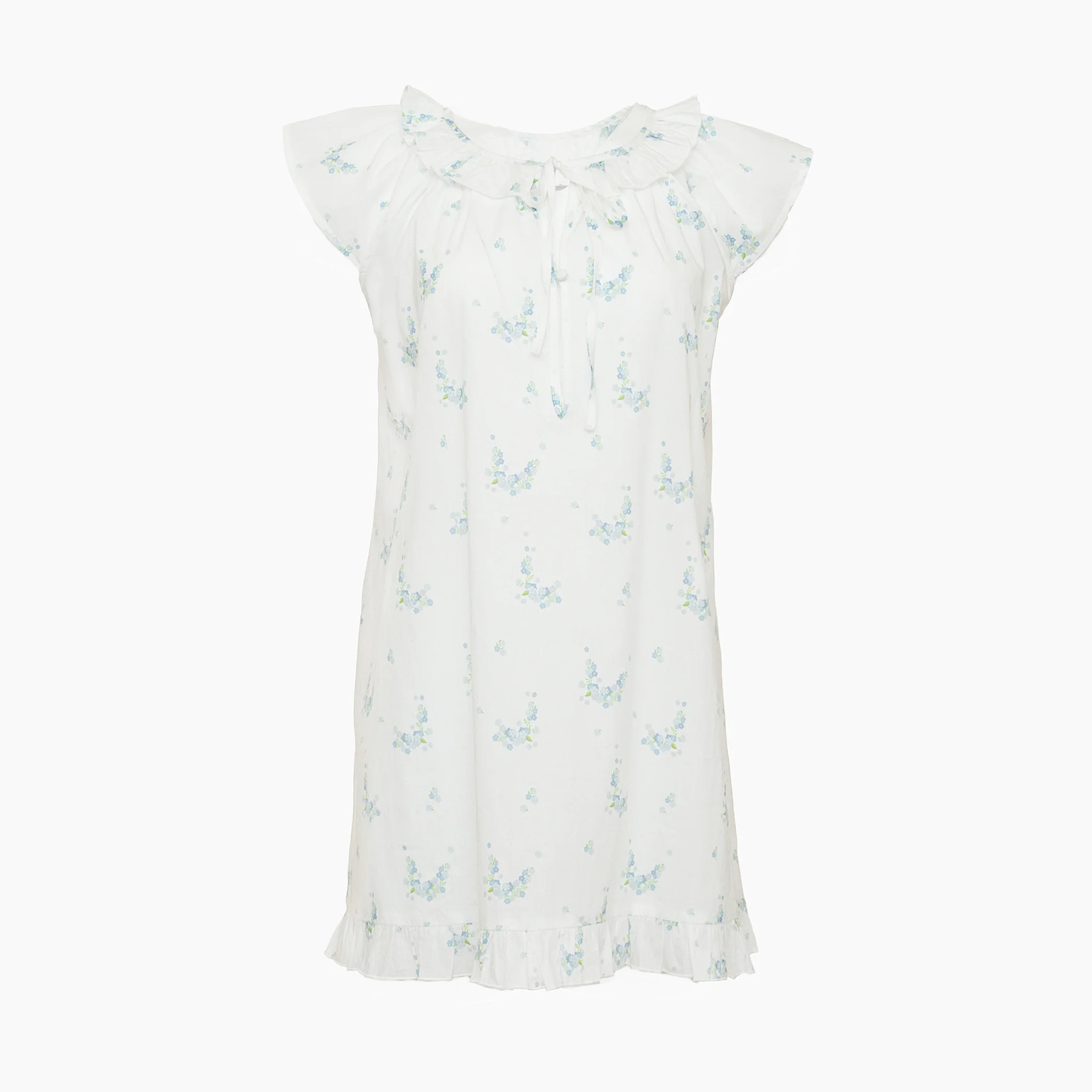 LUCY RUFFLE SHORT NIGHTGOWN | Lenora