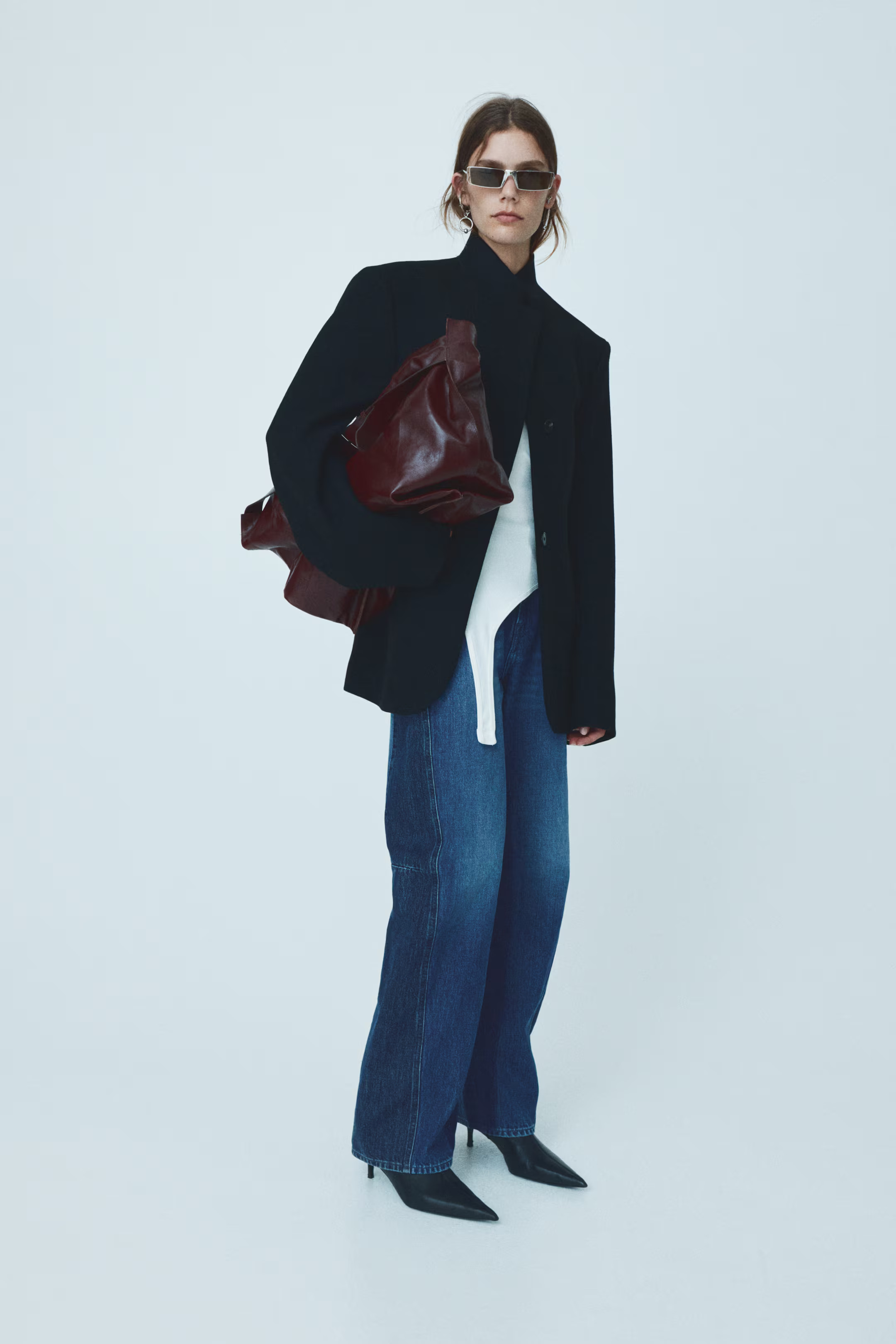 Two-Toned Wide-Leg Jeans | H&M (US + CA)