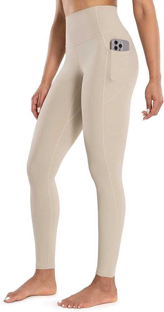 Women's Workout Leggings with Pockets High Waist Yoga Pants 28" Tummy Control Athletic Tights Ful... | Amazon (US)