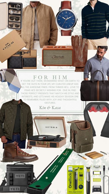 If you're out there, wondering what on earth to get the guys in your life, my curated lineup has all the awesome finds. From things he’ll  love to items he’s secretly wishing for.  Dive in, find those perfect presents that match his style and interests, and let's make his holiday season one to remember, filled with joy and thoughtful gestures.
#forhim #LTKCyberWeek #fashionfinds #giftideas

#LTKGiftGuide #LTKmens #LTKsalealert