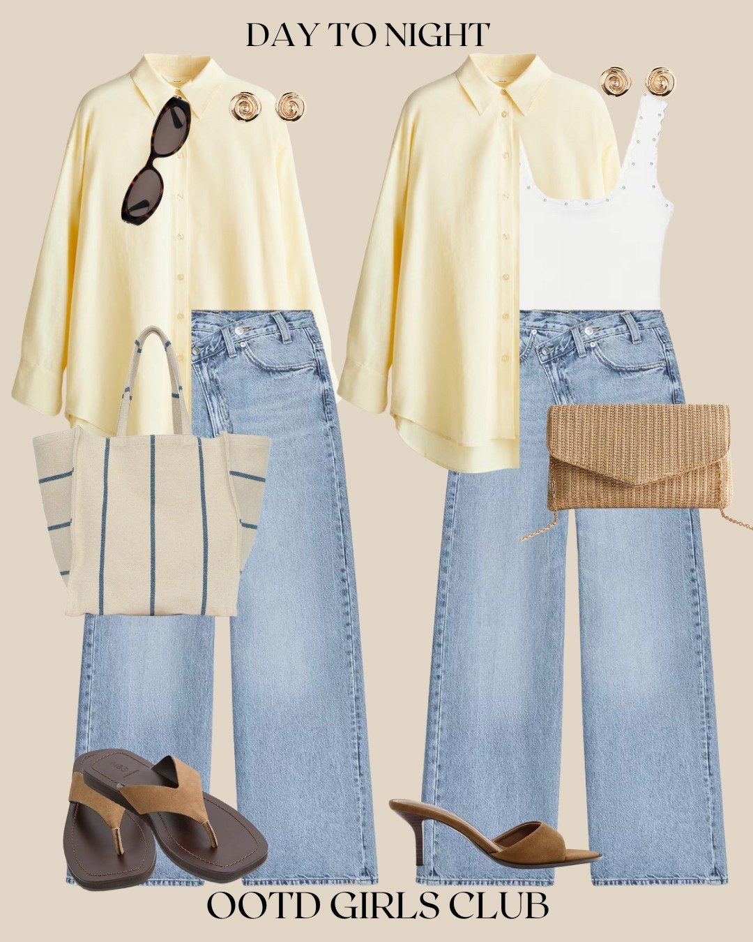 Day to night with this beautiful new in butter yellow linen shirt 

#LTKeurope #LTKsummer #LTKspring