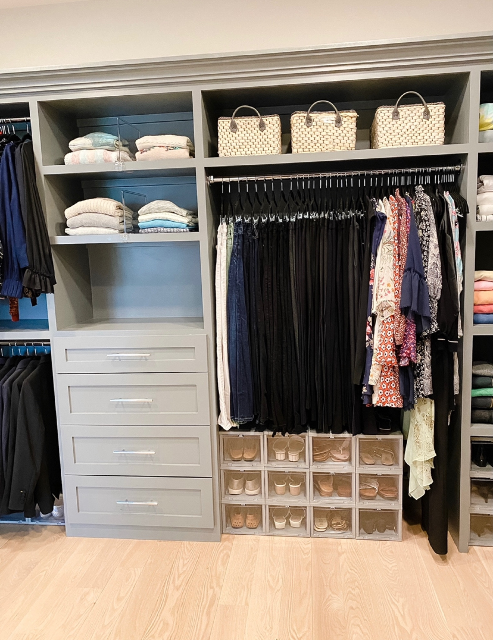 There are some products that take your closet to the next level in form and function, a couple of our favorites are: 

+ clear dividers 
+ shoe bins  
+ structured baskets
+ huggable velvet hangers

#LTKunder100 #LTKhome #LTKstyletip
