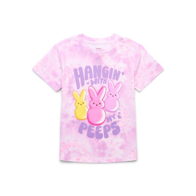 Peeps Girls Graphic Tie-Dye T-Shirt, Sizes 4-16 | Walmart (US)