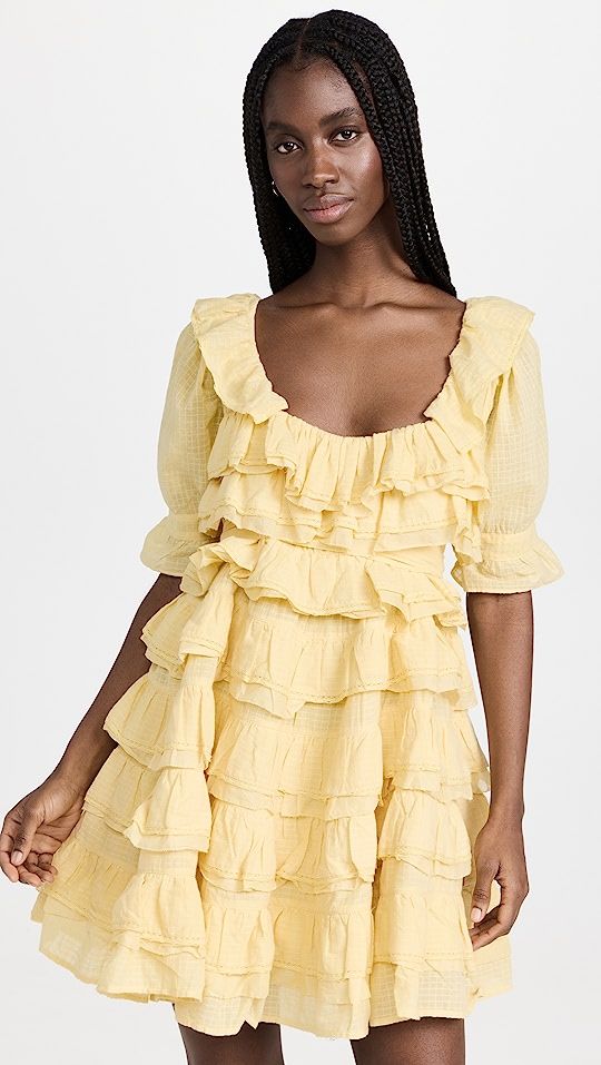 Cotton Organza Lace Layer Mini Dress | Shopbop