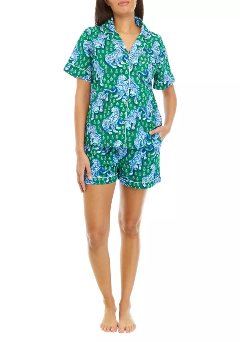 Women's Tiger Queen Jade Short Pajama Set | Belk