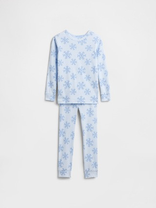 babyGap 100% Organic Cotton Snowflake PJ Set | Gap Factory