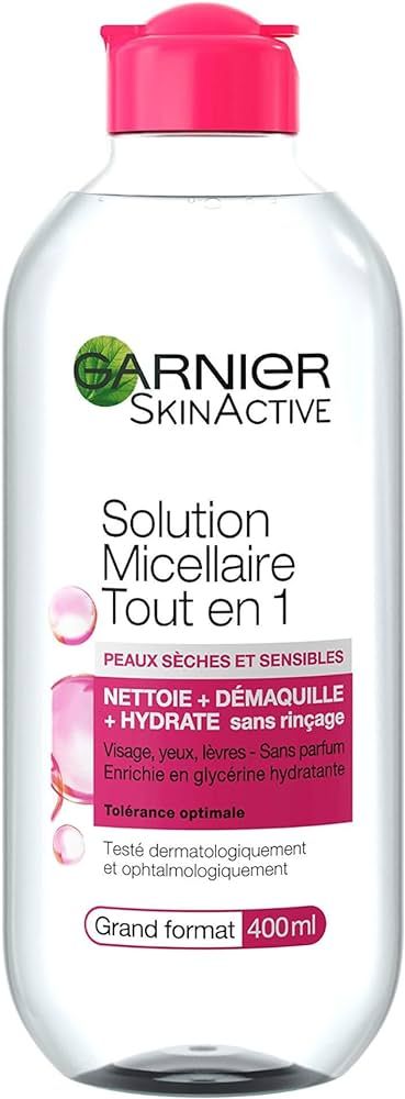 Garnier - SkinActive - Solution Micellaire Tout en Un - Peaux Sèches et Sensibles - Grand Format... | Amazon (FR)