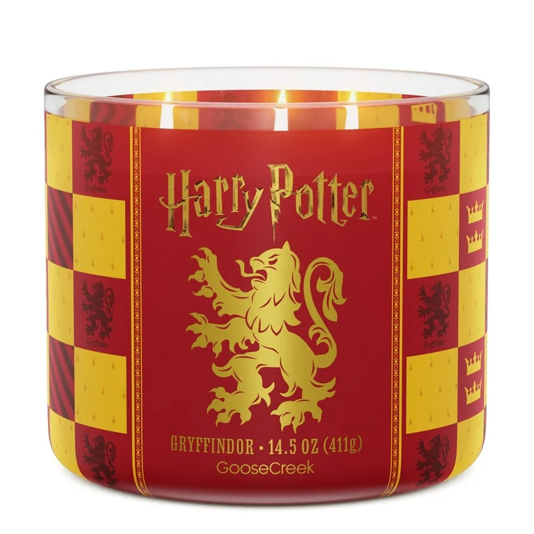 Goose Creek Harry Potter Gryffindor 3-wick Embered Hearth, Polished Woods, Sweet Tobacco & Battle... | Walmart (US)