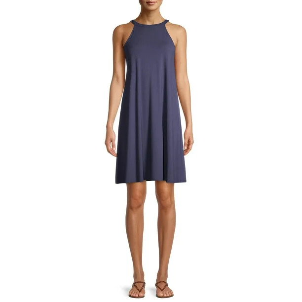 Time and Tru Women’s Knit Halter Dress | Walmart (US)