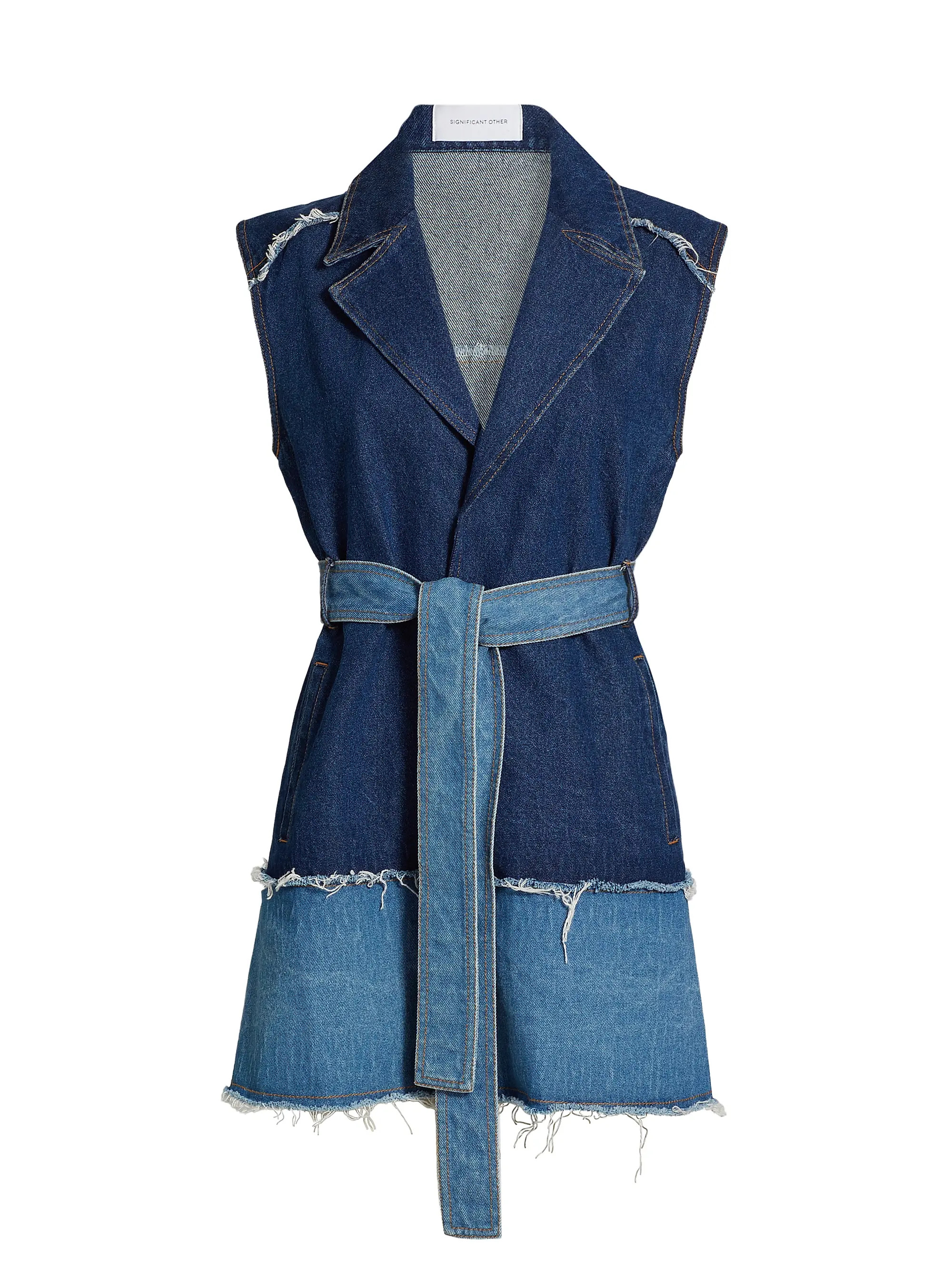 Stevi Denim Tie-Waist Minidress | Saks Fifth Avenue