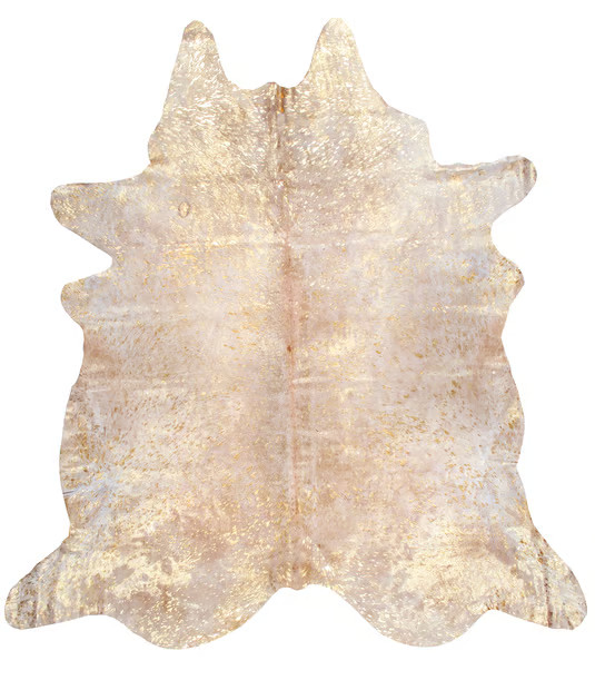 Gold Devour Cowhide 5' x 7' Area Rug | Rugs USA