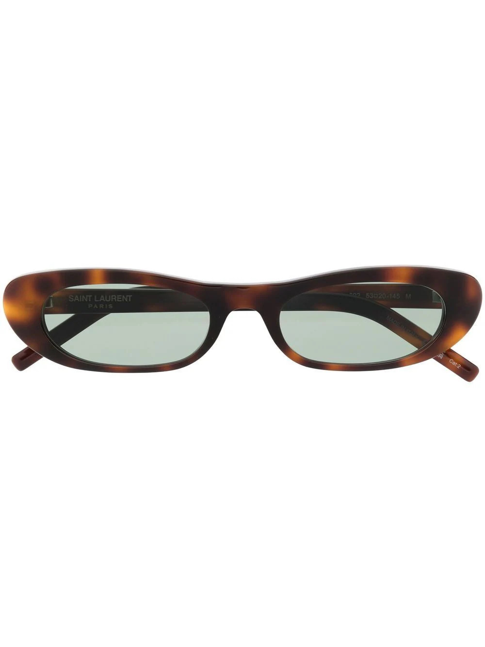 Saint Laurent Eyewear SL 557 slim tortoiseshell sunglasses - Green | Farfetch Global