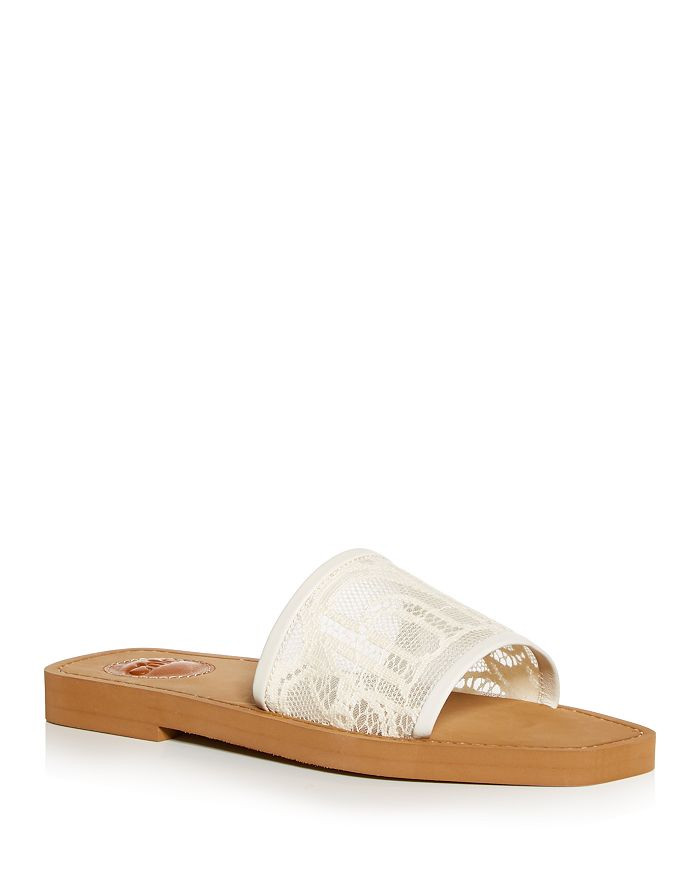 Women's Woody Lace Slide Sandals | Bloomingdale's (US)