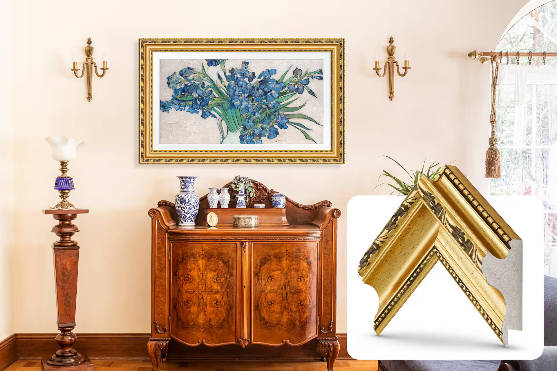 Deco TV Frames - Premiere Bezel for Samsung the Frame TV - 43" - Ornate Gold | Best Buy U.S.