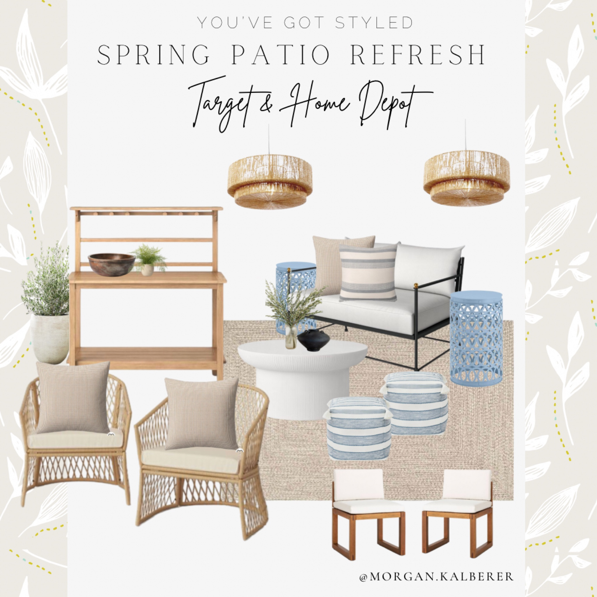 Spring is calling me right now so why not embrace and welcome it with style! I scored the cutest blue accents at Home Depot, and completed the look with natural colors to give a beachy but muted feel  

#LTKSeasonal #LTKhome #LTKsalealert