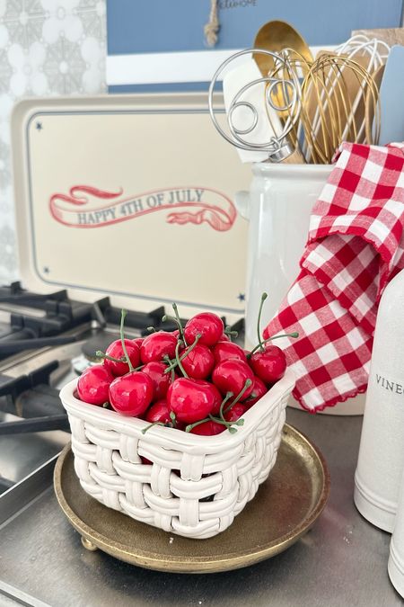 Red, white & blue kitchen decor 
❤️💙🤍

#LTKHome #LTKSeasonal #LTKOver40