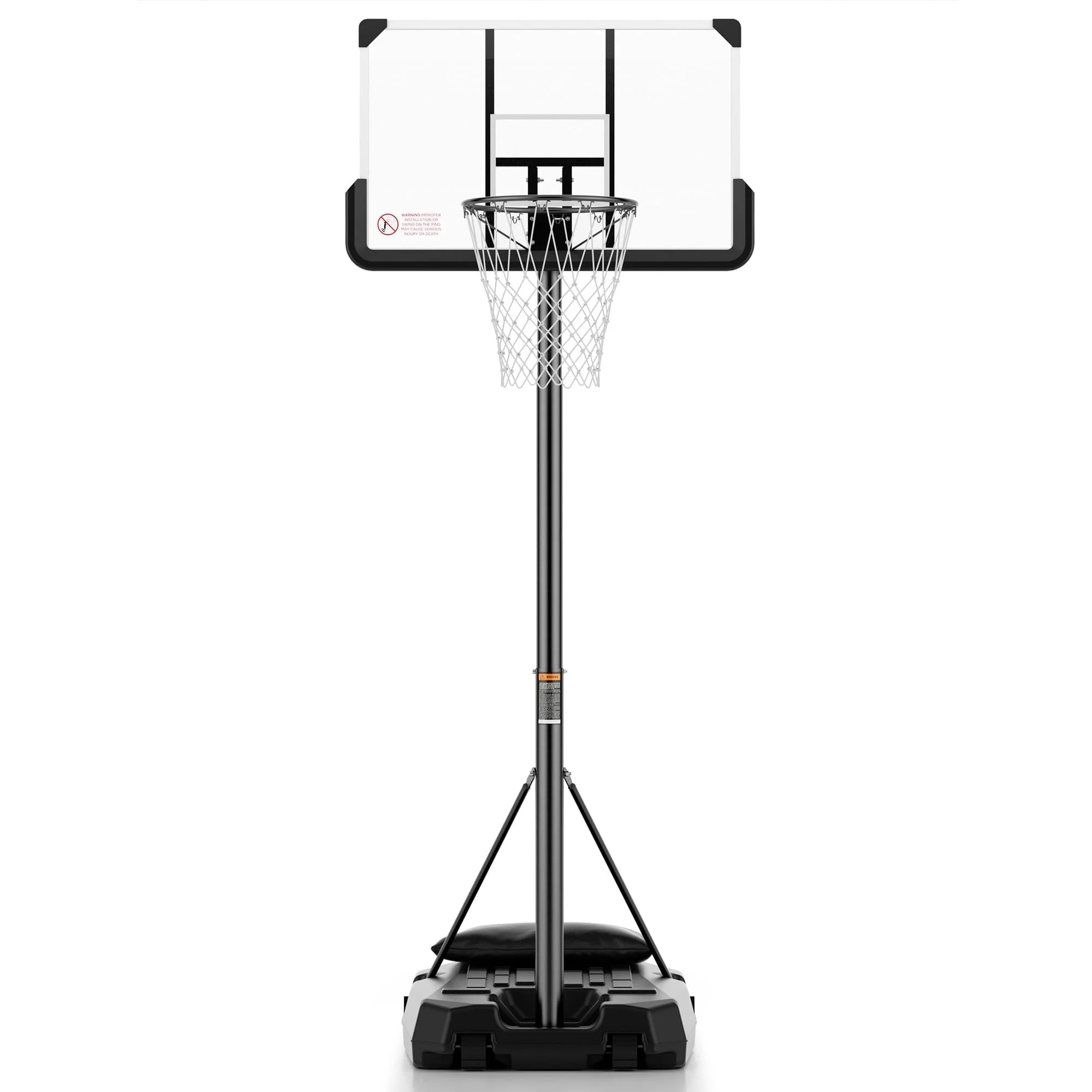 MaxKare 44In Basketball Hoop 7.5 ft to 10 ft Height Upgrade Large Base Portable Basketball Goal S... | Walmart (US)