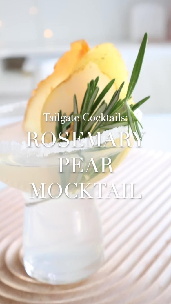 Rosemary Pear Mocktail 

Rosemary Pear Mocktail
—-
Fresh Rosemary Springs
Pear Juice
Lemon Juice
Sparkling Water
Simple syrup
———————
Add ice to a cocktail shaker then Pour in the pear juice, rosemary simple syrup, lemon juice, and sparkling water. Shake and pour into a glass.

Garnish with some cut pears and springs of Rosemary.
.
.
.
.
.
.
#GameOn @mikoway @marquitatc @athomewithquita  #HeelsandCleats #HeelsandCleatsPodcast #Lifestyle #Lifestylepodcast #Mompodcast #Besties #Bffs #youtubepodcast #FootballSeason #Tailgate #tailgateideas #Motivation, #MotivationalQuotes #Inspiration #InspirationalQuotes #FallDrinks #TailgateCocktails #Cocktails #fall 
#Gamedaysnacks #Footballsnacks #Tailgatesnacks #easysnackideas

#LTKhome #LTKover40 #LTKfamily