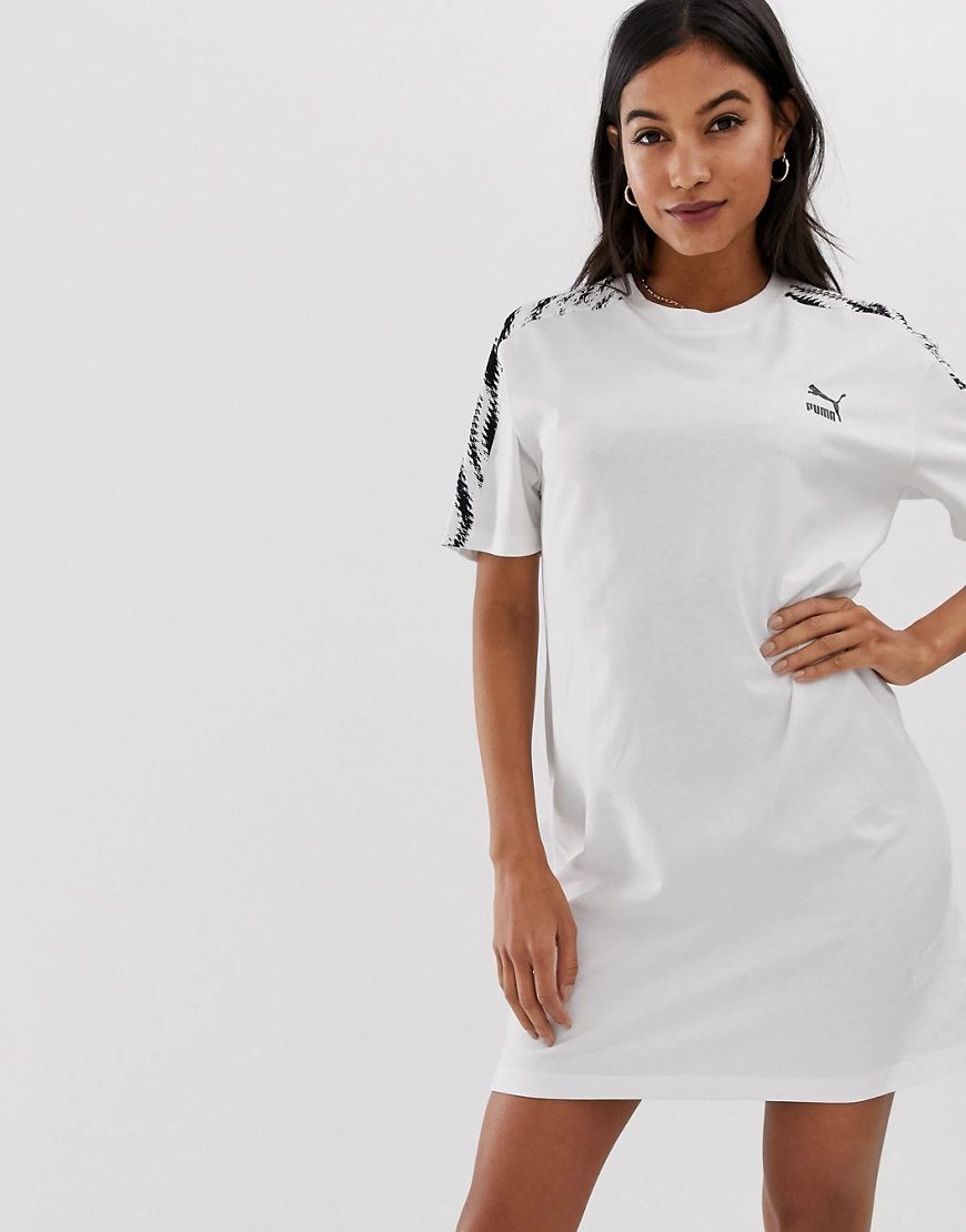 Puma zebra print details t-shirt dress-White | ASOS (Global)