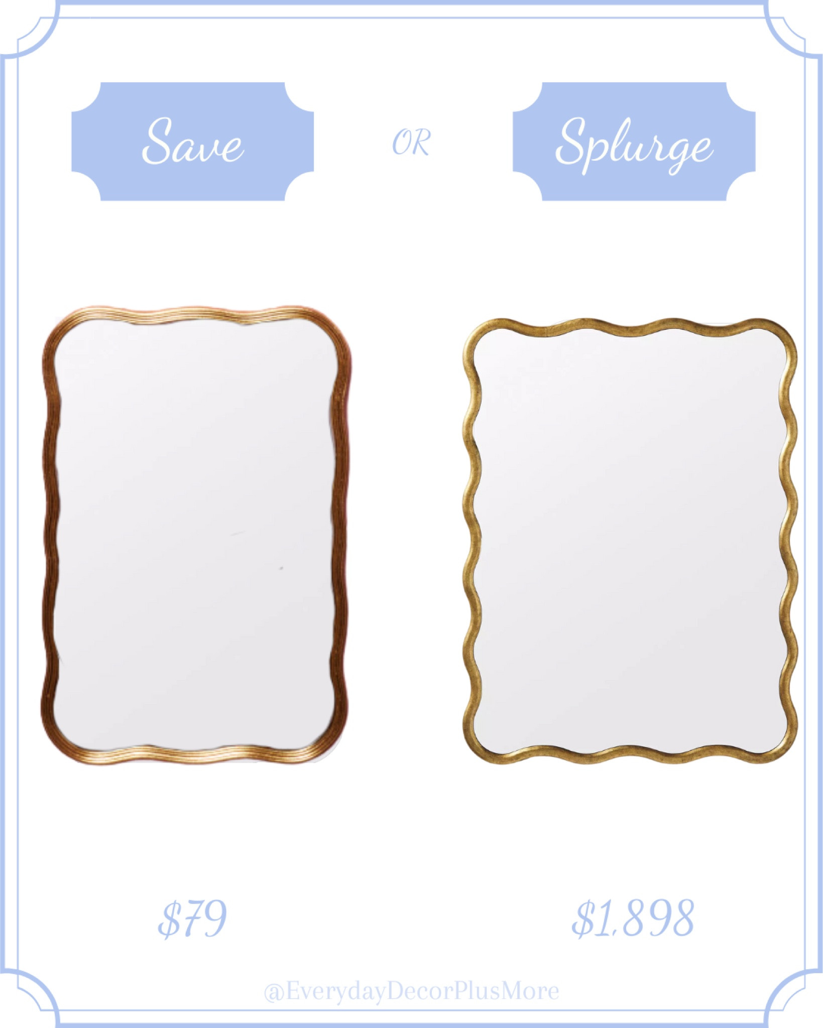 Designer look for less 
Scalloped round mirror
Wavy mirror
Designer dupe mirror
Scalloped mirror
Squiggled round mirror
Squiggled frame mirror
Wave mirror dupe

#LTKfindsunder100 #LTKstyletip #LTKhome