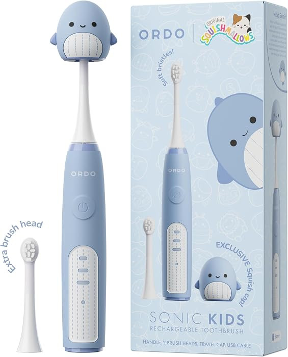Ordo Squishmallows Electric Toothbrush, Sonic Toothbrushes for Kids, Rechargeable, 3 Brushing Mod... | Amazon (UK)