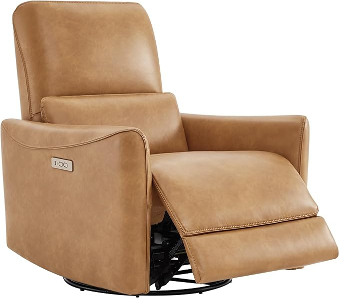 CHITA Power Recliner Chair Swivel Glider, FSC Certified Upholstered Faux Leather Living Room Nurs... | Amazon (US)