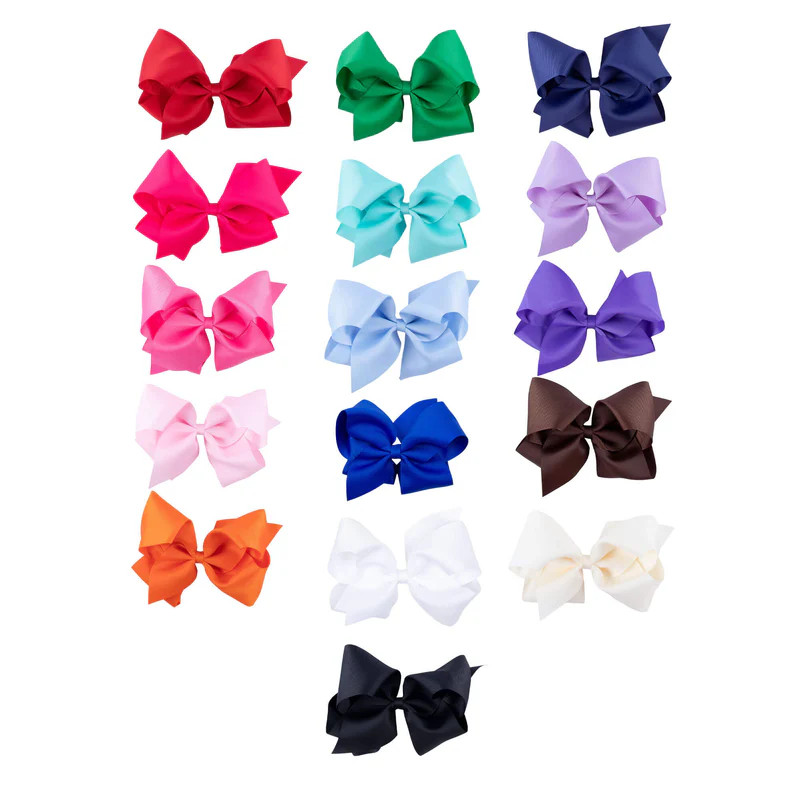 Solid Grosgrain Ribbon Hair Bow | Classic Whimsy