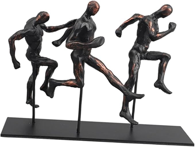 Athletic Figures Sculpture Set for Modern Home Decor, Bronze S | Amazon (US)