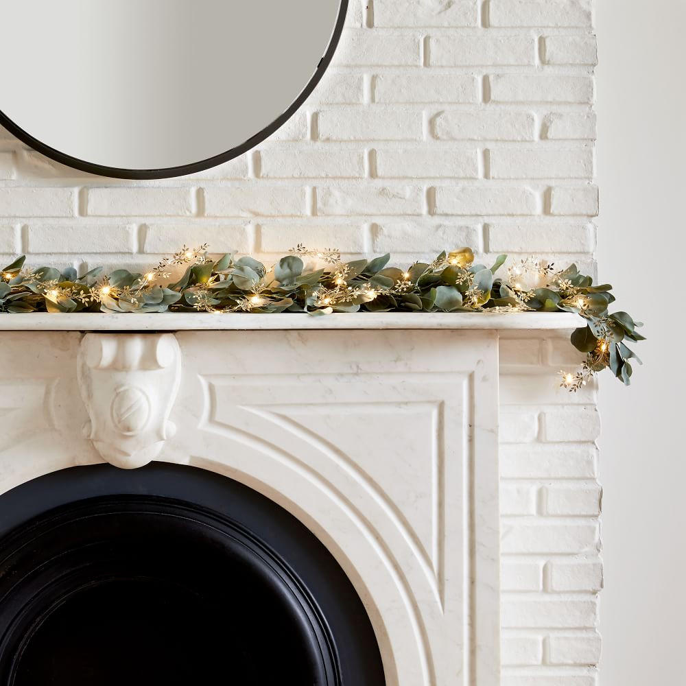 LED Metal Leaf Garland | West Elm (US)