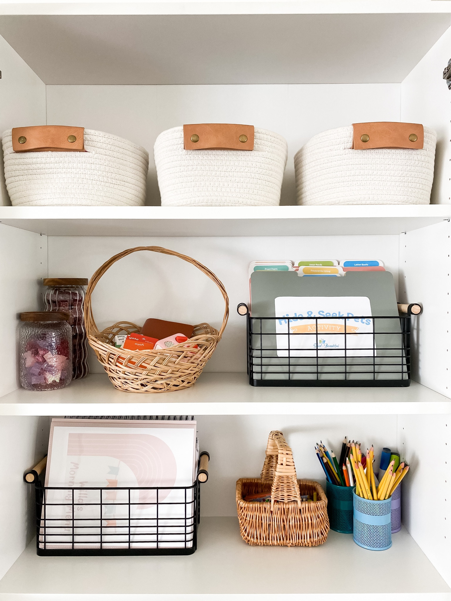 Homeschool cabinet organization ✨ 


#LTKhome #LTKBacktoSchool #LTKkids
