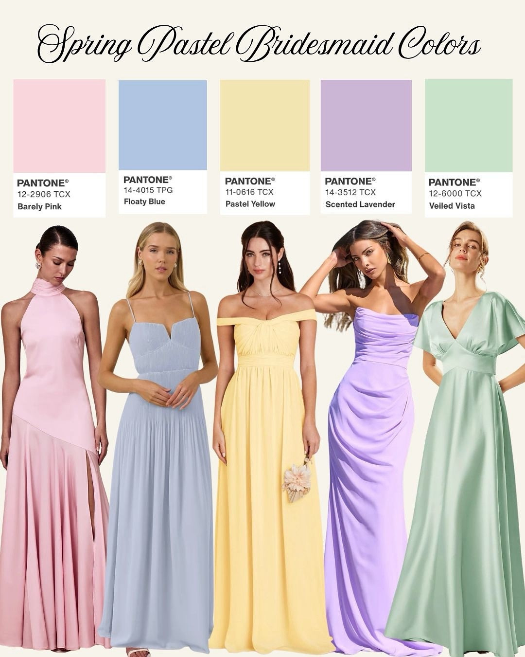 It’s Wedding Wednesday and we’re falling hard for pastel bridesmaid dresses in the dreamiest Pantone colors: Barely Pink, Floaty Blue, Pastel Yellow, Scented Lavender, and Veiled Vista.
Soft, airy, and light as a breeze, they’re subtle but stunning — the kind of palette that brings an elegant glow to any bridal party.
Which is your fave?

@clubllondon @parkandfifthco @birdygrey @ladyblacktie @aw.bridal

#bridesmaids #bridesmaid #bridesmaidstyle #bridesmaiddress #bridesmaiddresses #bridesmaidgown #bridesmaidgowns #pinkbridesmaids #bluebridesmaids #yellowbridesmaids #lavenderbridesmaids #maxidress #maxidresses #gowns #gown #gowninspiration #glamtothemaxgowns 


#LTKWedding