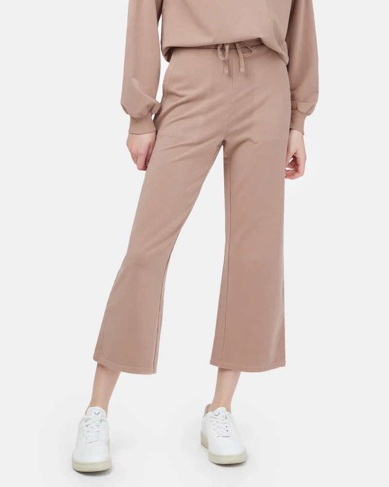Womens French Terry Cropped Wide Leg Sweatpant | tentree