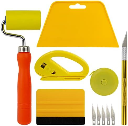 Wallpaper Tools Kit Wallpaper Smoothing Tool Vinyl Tool Wallpaper Squeegee Seam Roller Tape Measu... | Amazon (US)