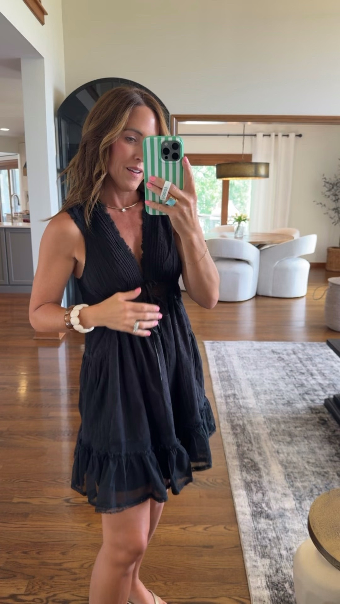 I love a little black dress for summer. Pretty back detail on this one! 
XS petite here. Im 5’3”

#LTKootd #LTKSeasonal #LTKOver40