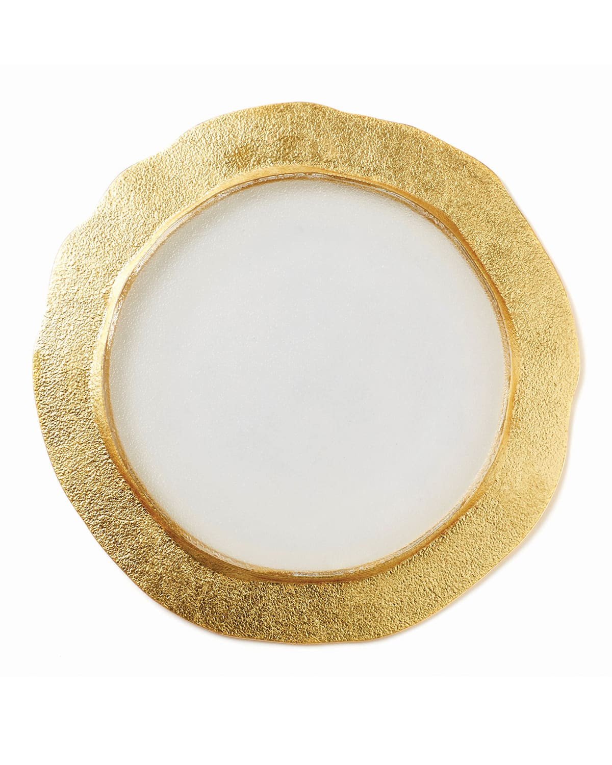 Rufolo Glass Organic Charger, Gold | Neiman Marcus